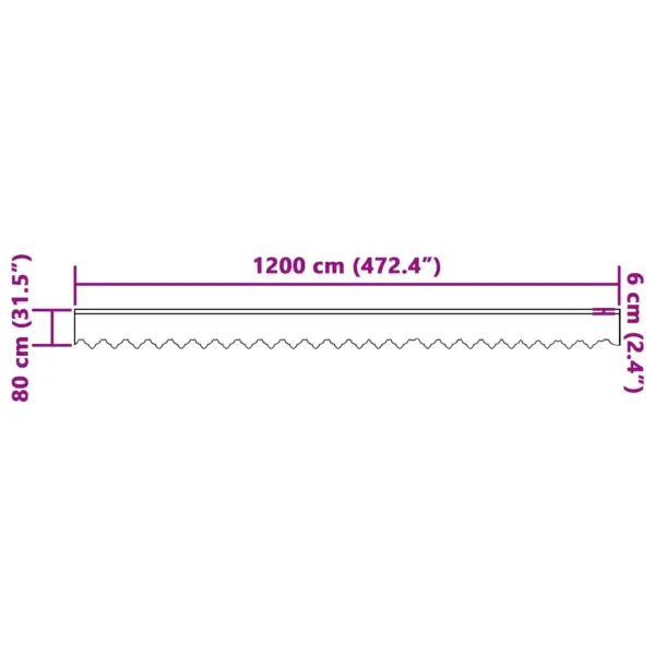 Valge pitskardin lillemustriga, 80 x 1200 cm, polüester – 8