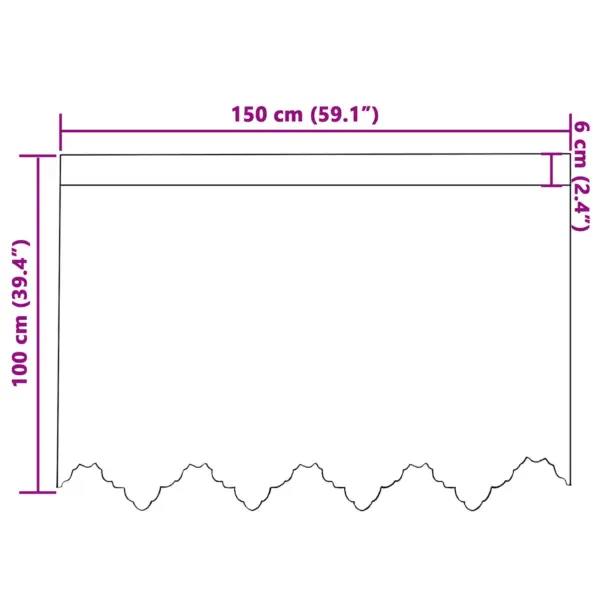 Valge lillemustriline pitskardin, 100 x 150 cm, polüester, mitme riputusviisiga – 8
