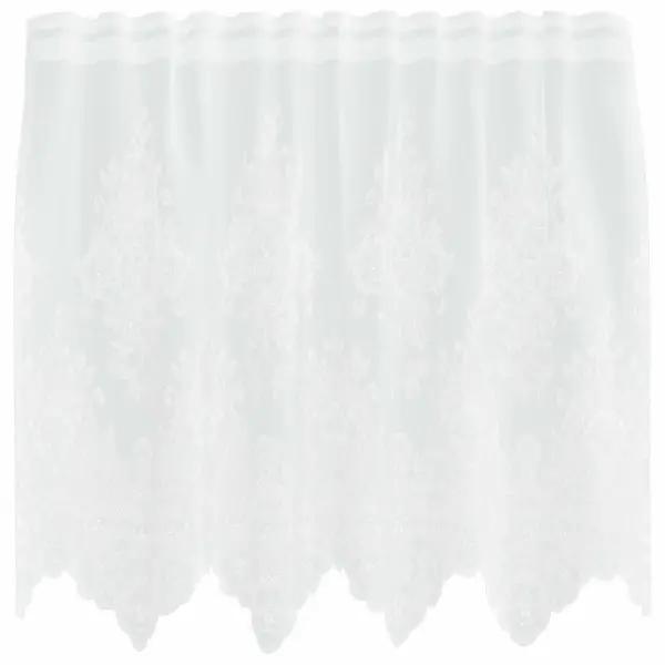 Valge pitskardin lillemustriga, 120 x 150 cm, polüester – 2