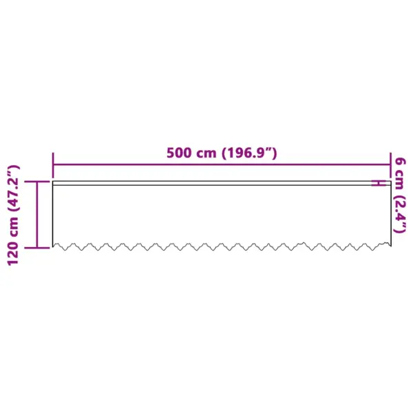 Valge pitskardin lillemustriga, polüester, 120 x 500 cm – 8