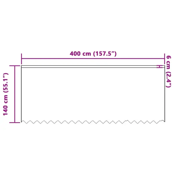 Valge lillemustriga pitskardin, polüester, 140 x 400 cm – 8