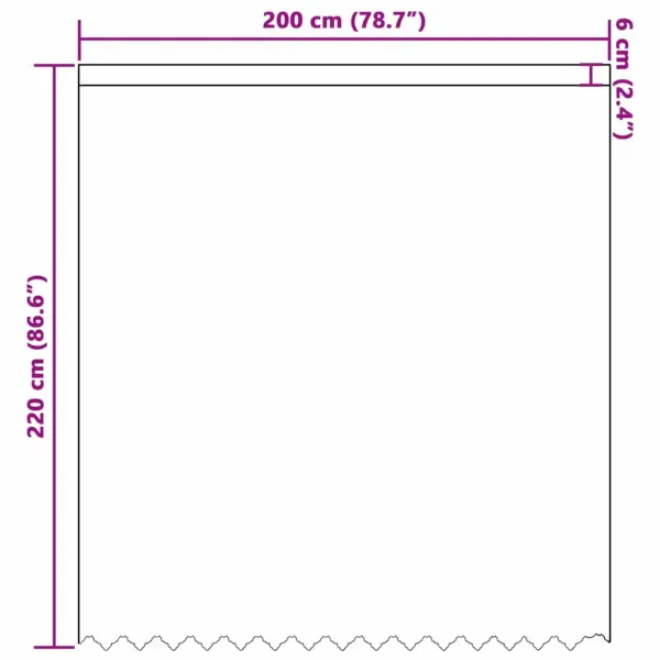Valge pitskardin lillemustriga, 220 x 200 cm, polüester – 8