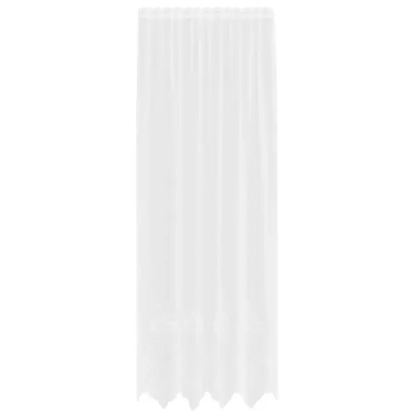 Valge pitskardin lillemustriga, polüester, 260 x 150 cm – 2