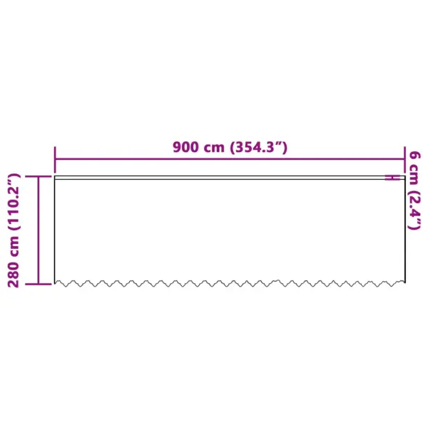 Pitskardin lillemustriga, valge polüster, 280 x 900 cm – 8