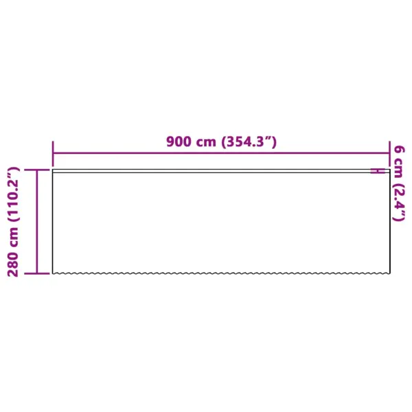 Valge pitskardin lilleäärisega, polüester, 280 x 900 cm – 8