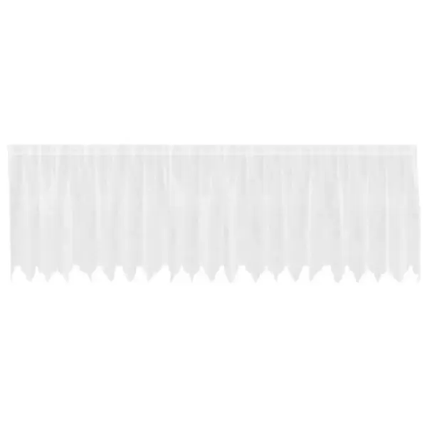Valge polüester pitskardin lillemustriga, 80 x 500 cm – 2