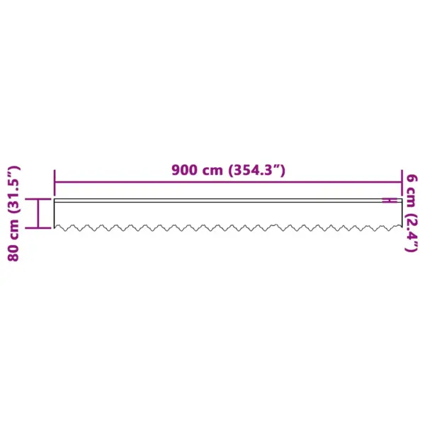 Valge lillemustriga pitskardin, polüester, 80 x 900 cm – 8