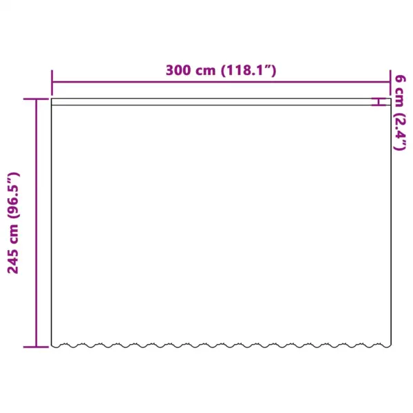 Valge polüester pitskardin 4 riputusviisiga, 300 x 245 cm – 8