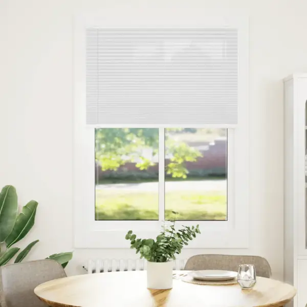 Plisseeritud ruloo privaatsuseks, valge, 100 x 100 cm, 100% polüester, kruvidega või kruvivabalt paigaldatav - 2