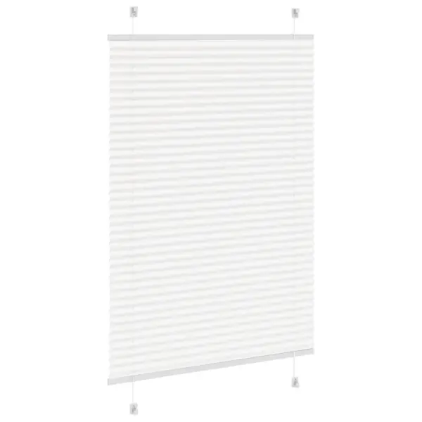 Plisseeritud ruloo privaatsuseks, valge, 100 x 100 cm, 100% polüester, kruvidega või kruvivabalt paigaldatav - 4