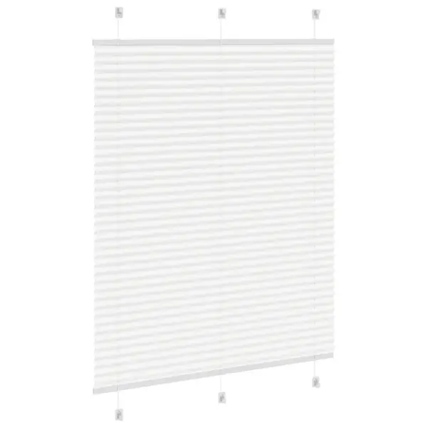 Valge plisseeritud aknaruloo, 105 x 100 cm, kaks paigaldusviisi – 4