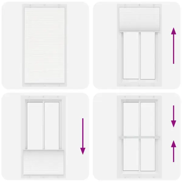 Valge plisseeritud ruloo, 110 x 200 cm, 100% polüester, kahe kinnitusega – 7