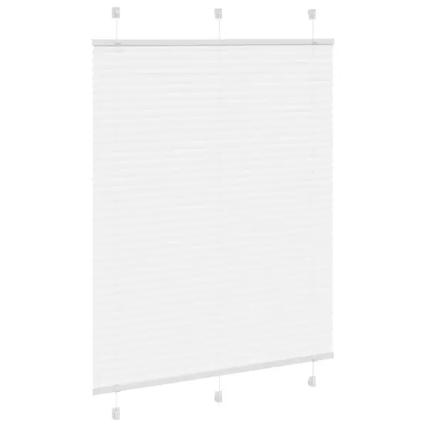 Valge plisseeritud ruloo privaatsuseks, 110 x 150 cm, puurimiseta paigaldusvõimalus – 3