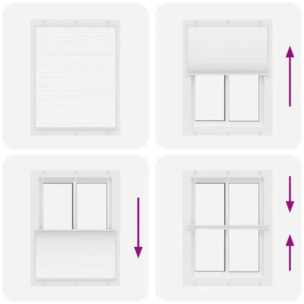 Valge plisseeritud ruloo privaatsuseks, 110 x 150 cm, puurimiseta paigaldusvõimalus – 7