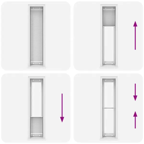 Plisseeritud ruloo privaatsuseks, valge, 50 x 200 cm, kahe paigaldusviisiga – 7