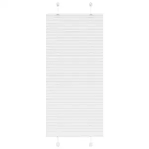 Valge plisseeritud ruloo ilma puurimiseta paigaldusega, 60 x 150 cm
