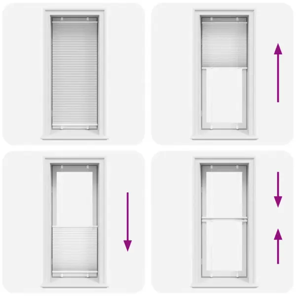 Valge plisseeritud ruloo ilma puurimiseta paigaldusega, 60 x 150 cm – 7