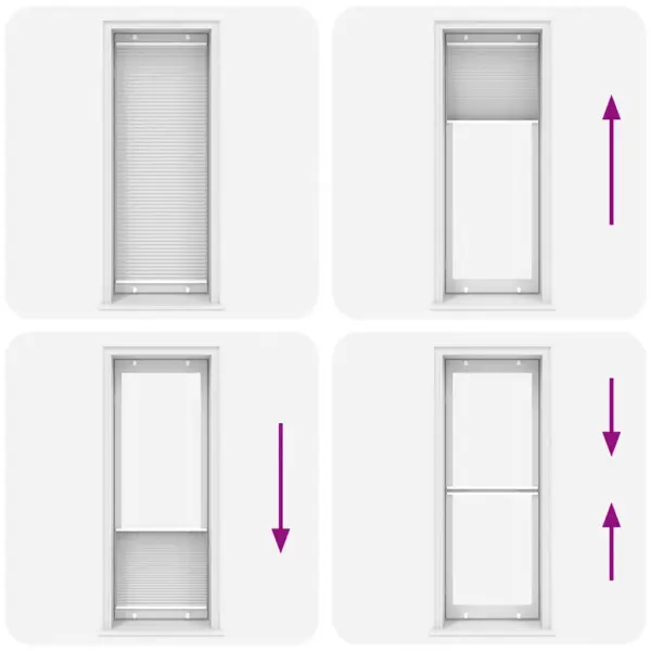 Plisseeritud aknaruloo privaatsuse ja päikesekaitsega, valge, 70 x 200 cm, kanga laius 69,4 cm – 8