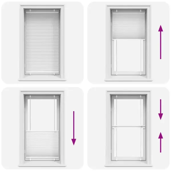 Valge plisseeritud ruloo aknale, 75 x 150 cm, kanga laius 74,4 cm – 7