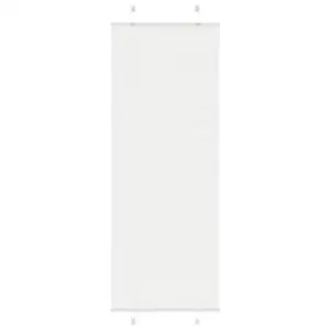 Valge plisseeritud ruloo privaatsuseks, 75 x 200 cm, kanga laius 74,4 cm