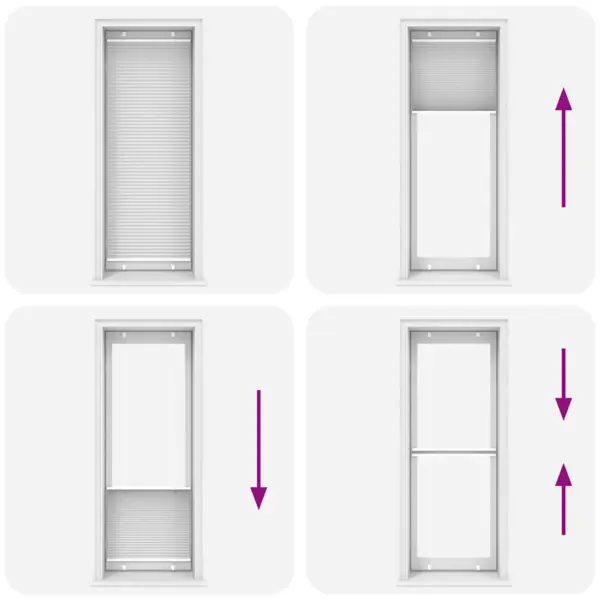 Valge plisseeritud ruloo privaatsuseks, 75 x 200 cm, kanga laius 74,4 cm – 7