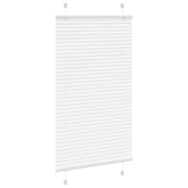 Valge plisseeritud ruloo 80 x 150 cm, 100% polüester, kahe paigaldusviisiga – 3