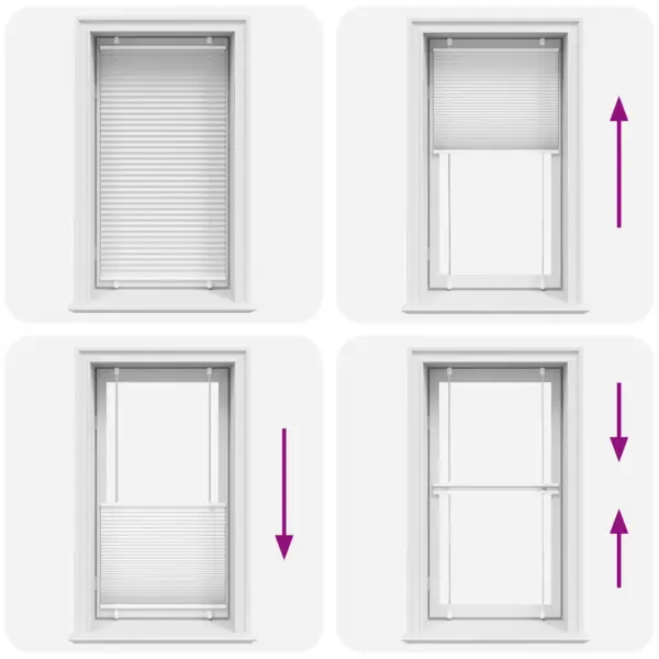 Valge plisseeritud ruloo 80 x 150 cm, 100% polüester, kahe paigaldusviisiga – 7