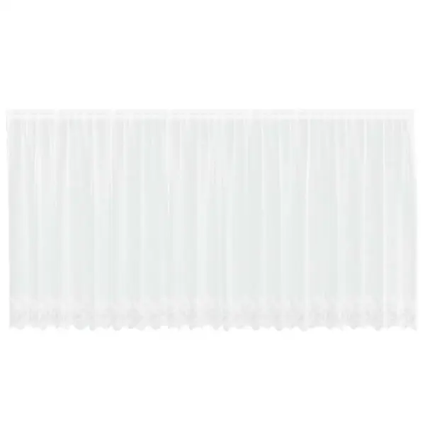 Valge polüester pitskardin lillemustriga, 180 x 500 cm – 2