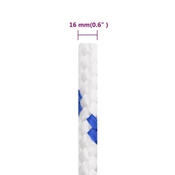 Polüpropüleenist paadiköis, valge, 16 mm, 25 m - 6