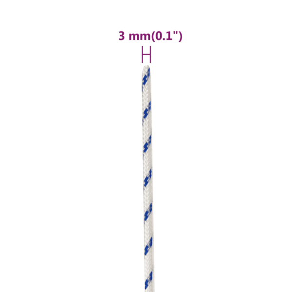 Polüpropüleenist paadiköis, valge, 3 mm, 100 m – 6