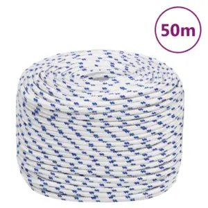 Polüpropüleenist paadiköis, valge, 6 mm, 50 m