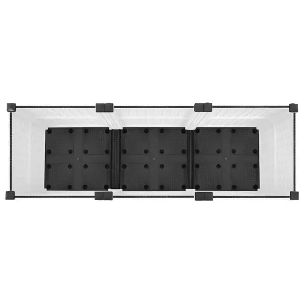 Taimelava rotangimustriga, valge polüpropüleen, 120 x 40 x 38 cm – 6