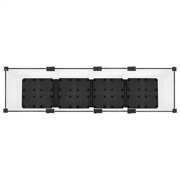 Polüpropüleenist taimelava rotangimustriga, valge, 160 x 40 x 38 cm – 6