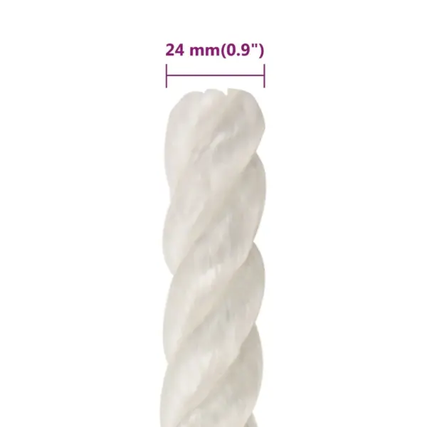 Valge polüpropüleenist töököis, 24 mm, 50 m – 6