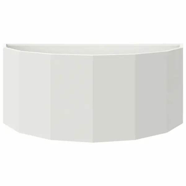 Poolringikujuline terasest taimekast, valge, 90 x 45 x 35 cm – 5