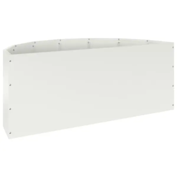 Poolringikujuline terasest taimekast, valge, 90 x 45 x 35 cm – 7