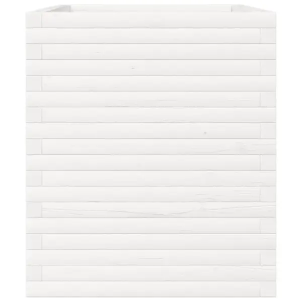 Valge ebatsuugapuidust aia taimekast, 90 x 60 x 68,5 cm – 6
