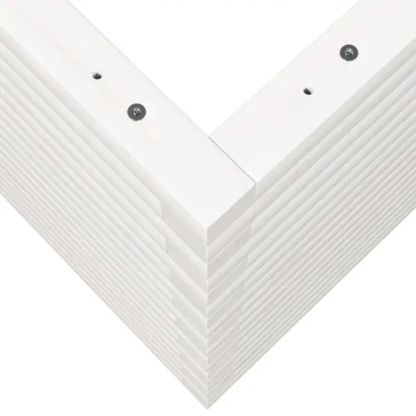 Valge ebatsuugapuidust aia taimekast, 90 x 60 x 68,5 cm – 8