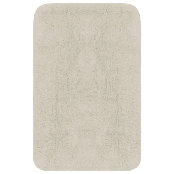 Valge puuvillane vannitoamattide komplekt, 3-osaline, libisemiskindla tagusega, vannimatt 50 x 78 cm – 2