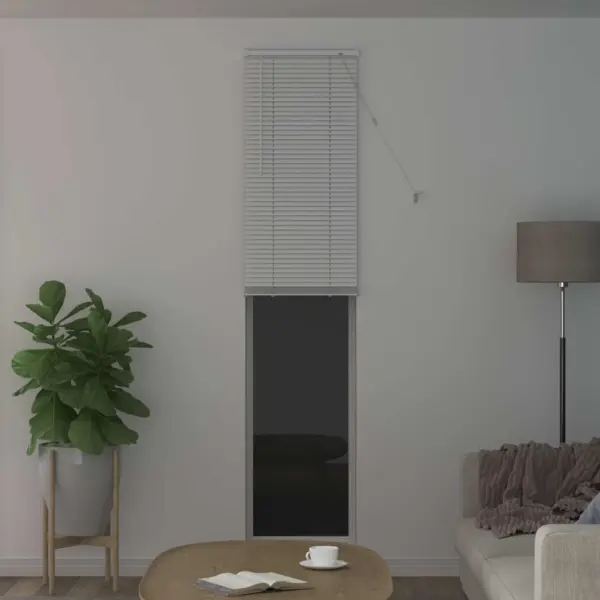 Veneetsia ruloo, reguleeritav, valge PVC, 213 x 40 cm - 3