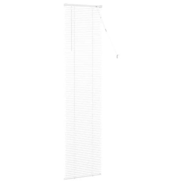 Veneetsia ruloo, reguleeritav, valge PVC, 213 x 40 cm - 5
