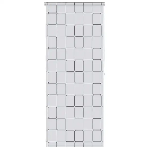 Valge ruudumustriga duširuloo, 80 x 240 cm, PEVA, vettpidav – 2