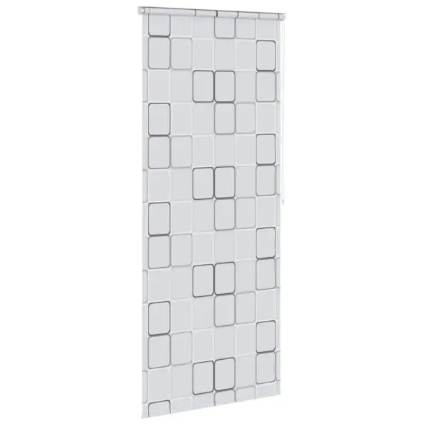 Valge ruudumustriga duširuloo, 80 x 240 cm, PEVA, vettpidav – 3