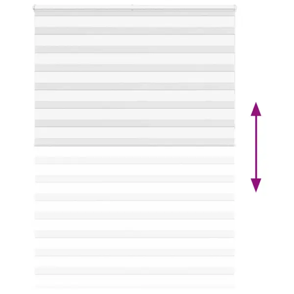 Valge sebra päev-öö ruloo kettmehhanismiga, 155 x 230 cm, polüester, puurimiseta paigaldusvõimalusega – 5