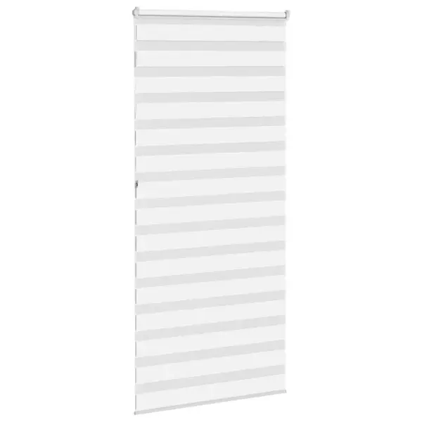 Valge sebra ruloo privaatsuse ja valguse reguleerimiseks, 110 x 230 cm, polüester, keti mehhanismiga – 4