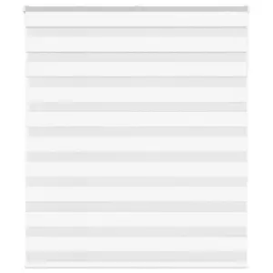 Valge sebra ruloo triibulise kangaga, 120 x 150 cm, polüester