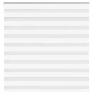 Triibuline sebra ruloo ketiga juhitav, valge, 140 x 150 cm, polüester