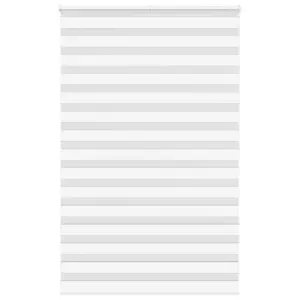 Valge sebra ruloo kettmehhanismiga, 140 x 200 cm, 100% polüester