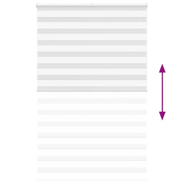 Valge sebra ruloo kettmehhanismiga, 140 x 200 cm, 100% polüester – 5