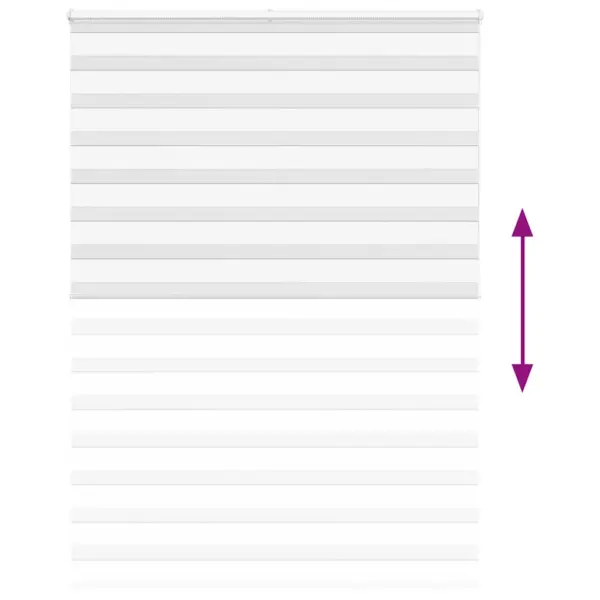 Valge sebra ruloo kettmehhanismiga, 160 x 200 cm, 100% polüster – 5